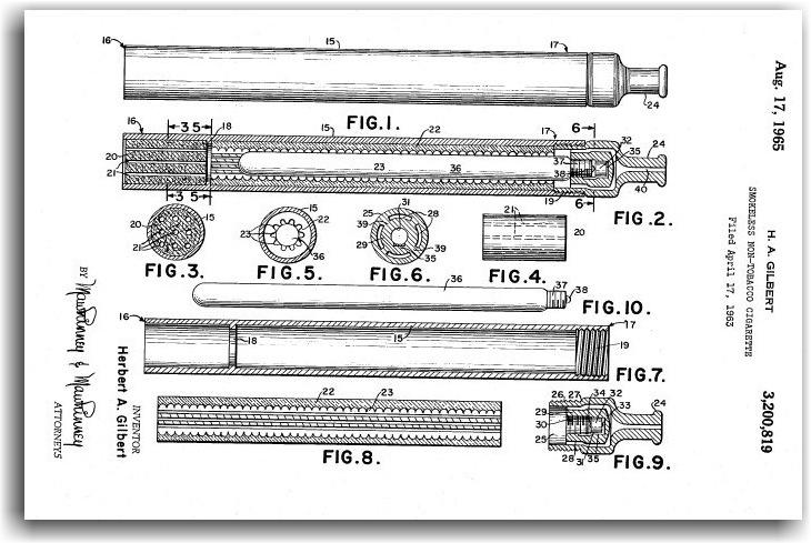 Herbert A. Gilbert : cigarette électronique 1963